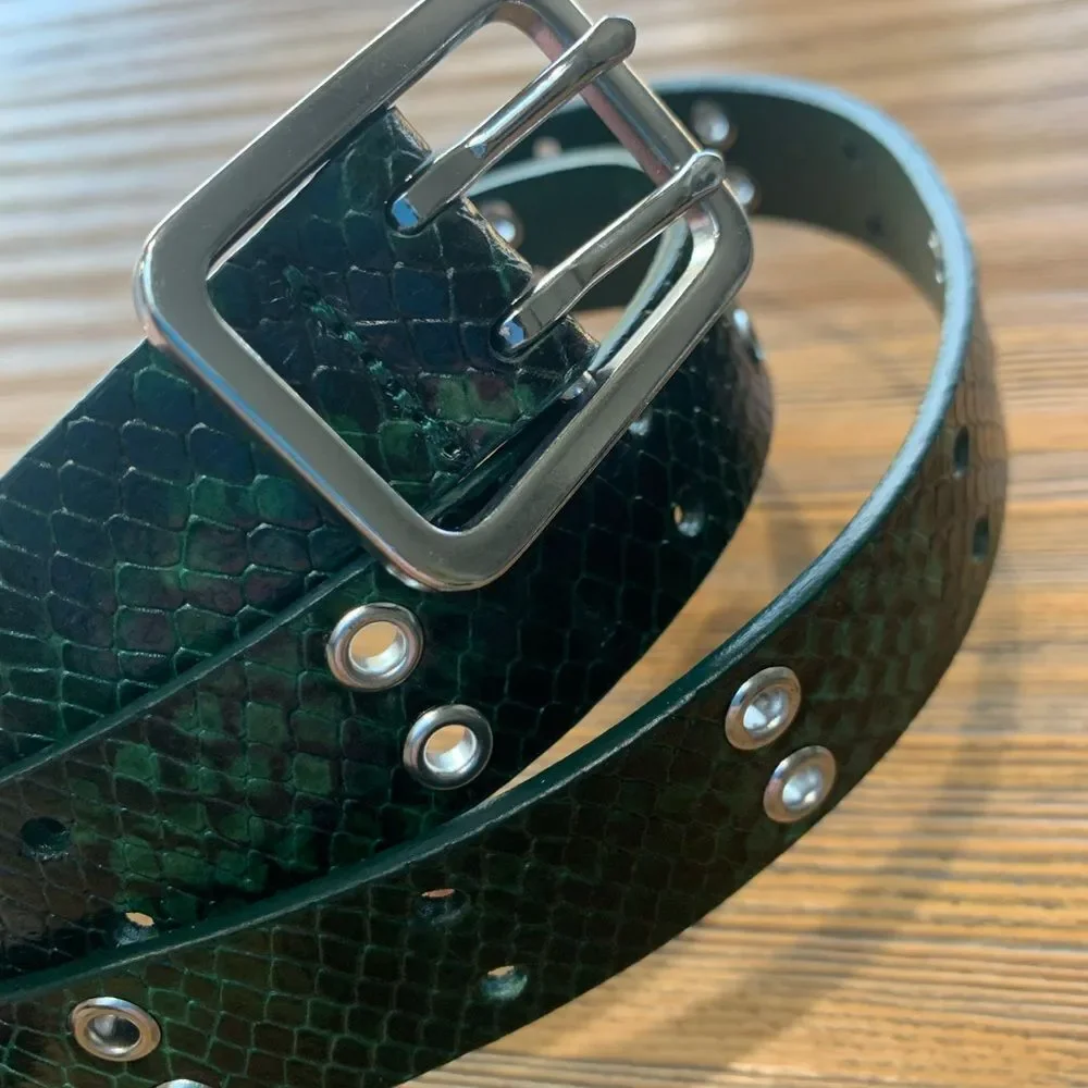 J. Crew Green Reptile Textured Accessory - Picture 1 of 12